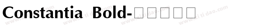 Constantia Bold字体转换